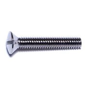 MIDWEST FASTENER #8-32 x 1 in Slotted Oval Machine Screw, Chrome Plated Brass, 15 PK 70144